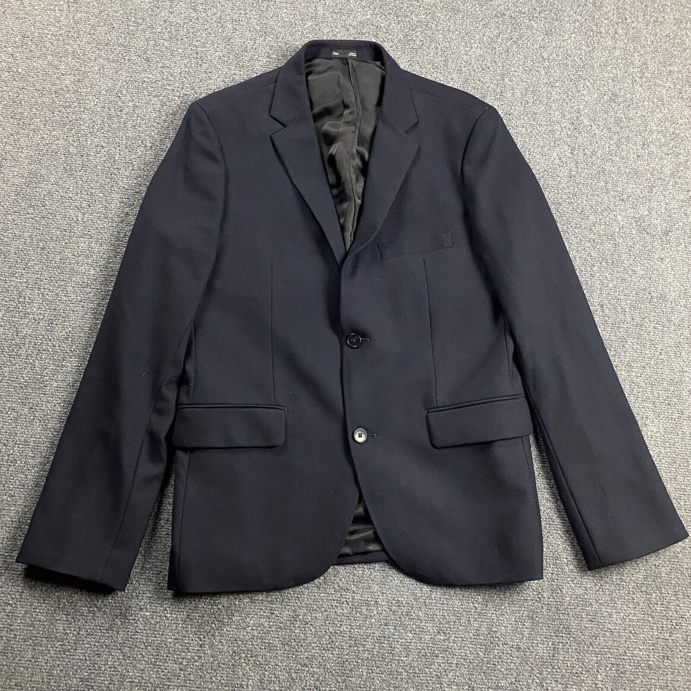 Gap Blazer Men's 40R‎ Navy Blue Tailored 2 Buttons Wool Blend Adults